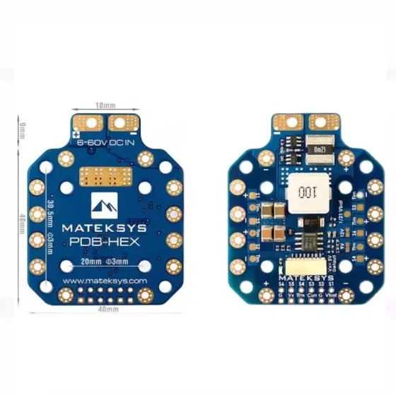 Original Matek PDB-HEX 12S 5A 5V/9V/12V BEC Power Distribution Board PDBfor RC Multirotor X-CLASS Airplane Drones Parts
